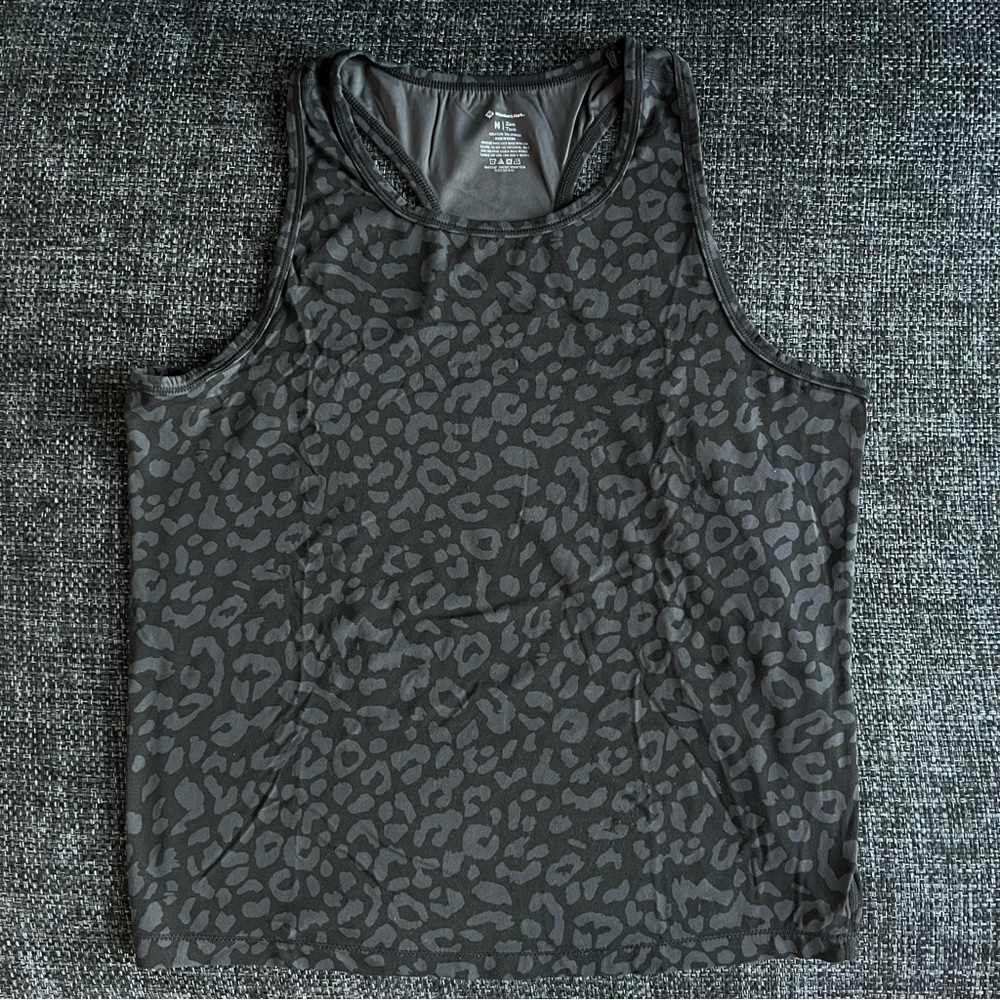 Member’s Mark Black Leopard Zen Tank Top Size Medium